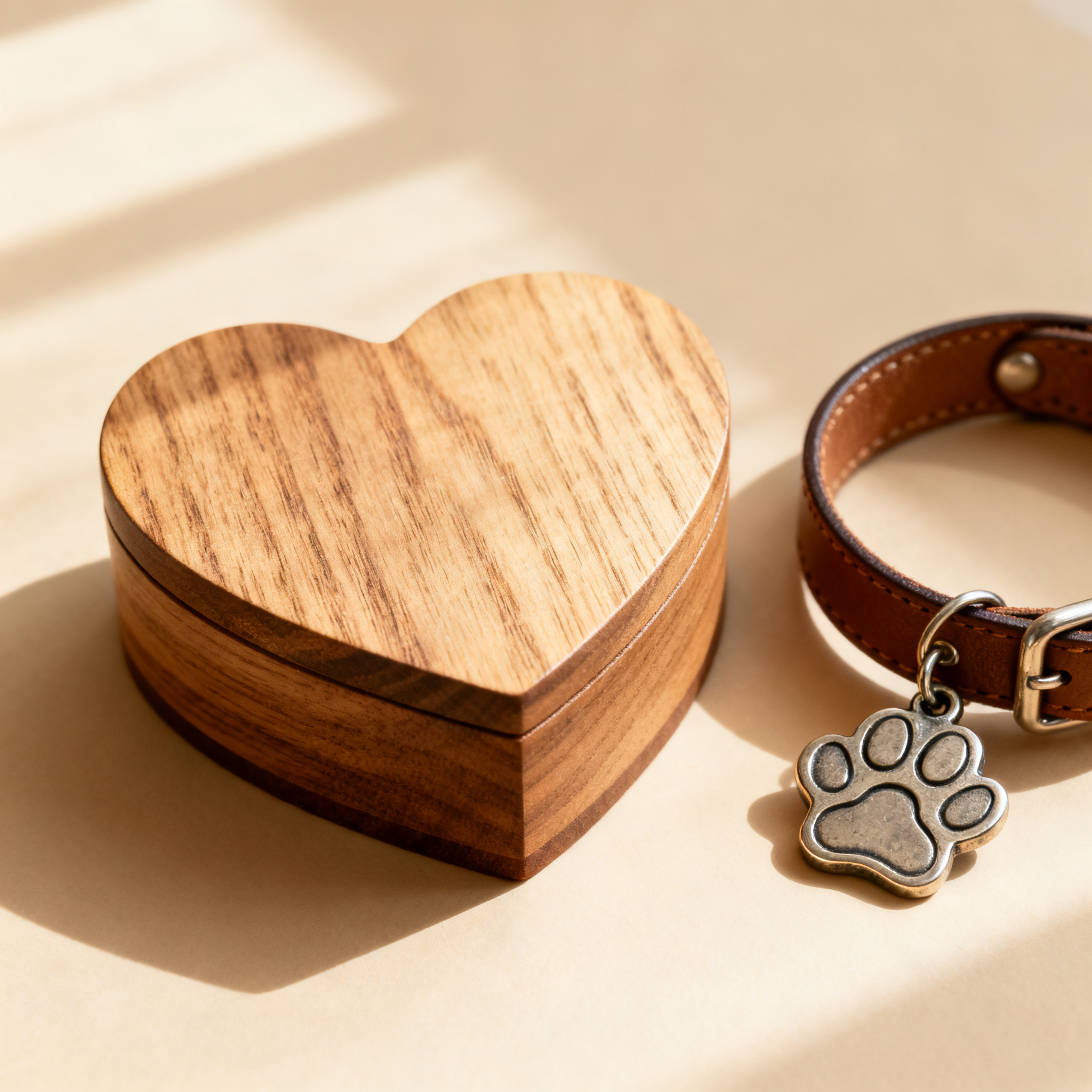 Mini Pine Pet Keepsake Urn — pine pet urn, angle 3